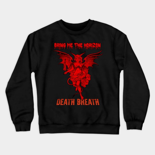 Devil Bring me the horizon red Crewneck Sweatshirt by Home Audio Tuban